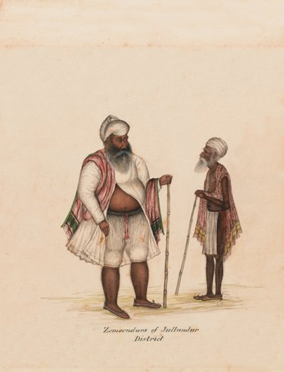  जुल्लुंदूर जिले के जमींदार , 1850 के लगभग द्वारा अज्ञात