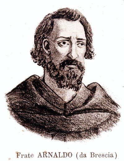 अर्नाड डी ब्रेशिया (अर्नल्डो दा ब्रेस्सी) (1090 - 1155), इतालवी राजनीतिक और धार्मिक सुधारक का चित्र। द्वारा अज्ञात कलाकार