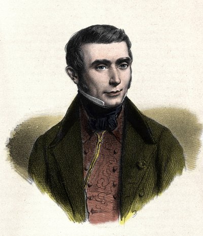 नैतिकता के हास्य के फ्रांसीसी लेखक यूजीन स्क्राइब (1791-1861) का चित्र। द्वारा अज्ञात कलाकार