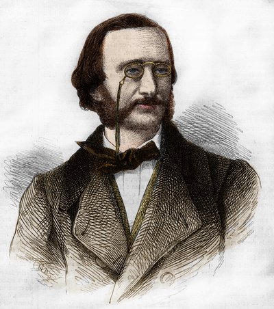 जैक्स ऑफ़ेनबैक (1819-1880) का चित्र, जर्मन संगीतकार, प्राकृतिक रूप से फ्रेंच। द्वारा अज्ञात कलाकार