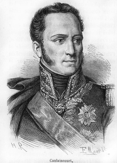 Le Marquis de Caulaincourt (1773-1827), ड्यूक ऑफ विसेंज़ा, फ्रांसीसी जनरल और राजनयिक का चित्र। द्वारा अज्ञात कलाकार