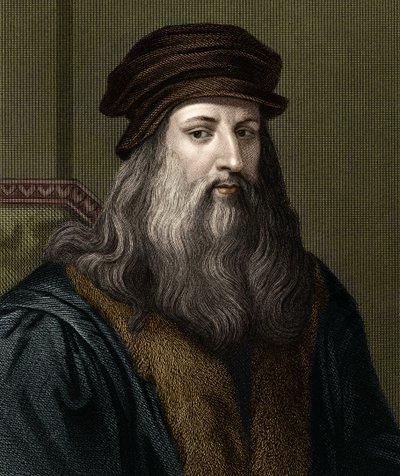 लियोनार्ड डी विंची (1452-1519) (लियोनार्डो दा विंची), इतालवी चित्रकार का चित्र। द्वारा अज्ञात कलाकार