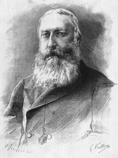 लियोपोल्ड II (1835 से 1909) का चित्र। बेल्जियम के राजा (1865-1909)। द्वारा अज्ञात कलाकार