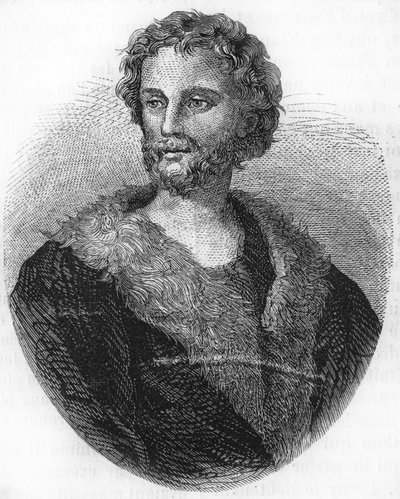 माथुरिन रेग्नियर का पोर्ट्रेट। फ्रांसीसी कवि (1573 से 1613) 1866 की नक्काशी। द्वारा अज्ञात कलाकार
