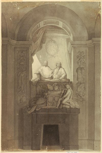 हेनरी कार्डिनल यॉर्क (1725-1807) और चार्ल्स एडवर्ड स्टुअर्ट, quot;यंग प्रिटेंडरquot; (1720-1788) का एक कब्रगाह स्मारक द्वारा अज्ञात कलाकार