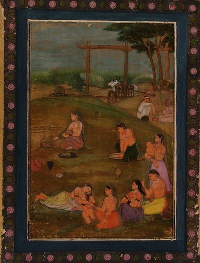 एक गाँव का दृश्य द्वारा अज्ञात कलाकार