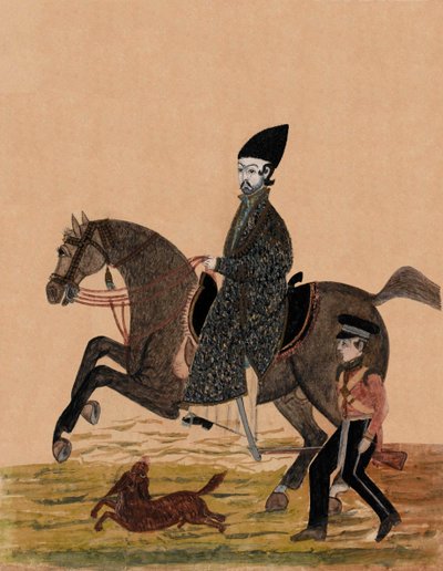 एक अफगान सरदार [अधिकारी] और एक ब्रिटिश सैनिक, c.1841 (वाटरकलर) द्वारा अज्ञात कलाकार