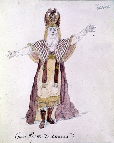 एंटोनियो सालियरी (1750 - 1825), ओपेरा तारारे के एक चरित्र का जून 1787 में पेरिस में प्रतिनिधित्व किया गया। द्वारा अज्ञात कलाकार