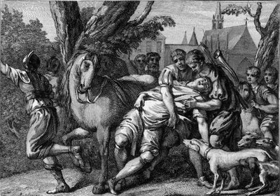चिल्परिक I (539-584), नेस्ट्रिया के राजा की हत्या, उनकी पत्नी, रानी फ्रेडेगोंडे (सीए। 545-597), 584 द्वारा प्रायोजित। 18 वीं शताब्दी की नक्काशी। द्वारा अज्ञात कलाकार