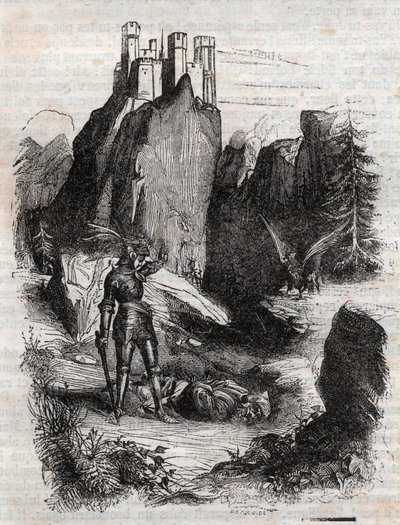 अटलांटा ब्रैडमैन से पराजित - 1851 के उत्कीर्णन "" उग्र रोलाण्ड "" से द्वारा अज्ञात कलाकार