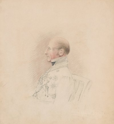 ब्रिगेडियर-जनरल सर गैलब्रेथ लोरी कोल (1772-1842), c.1835 (पेंसिल और वॉटरकलर) द्वारा अज्ञात कलाकार