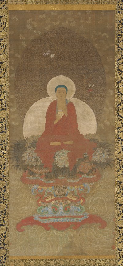 बुद्ध कुसा घास की चटाई पर विराजमान थे द्वारा अज्ञात कलाकार