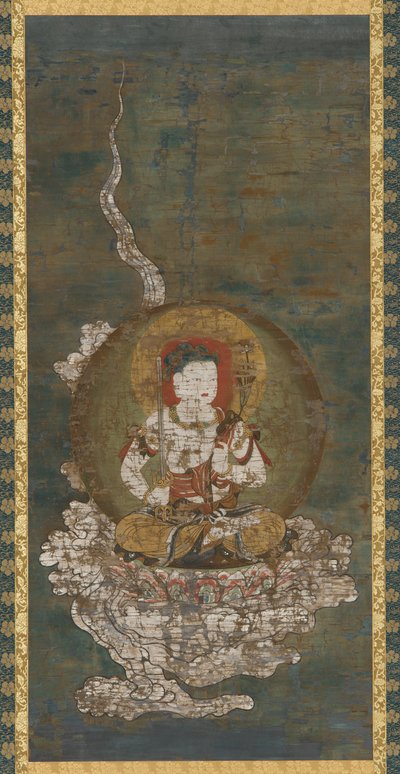 बौद्ध देवता: गोकेई मोनजू ( emमंजुश्रीem ) द्वारा अज्ञात कलाकार