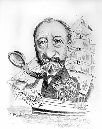 केमिली सेंट सेन्स (सेंट-सेन्स) पर कार्टून (1835 - 1921), फ्रांसीसी संगीतकार। द्वारा अज्ञात कलाकार