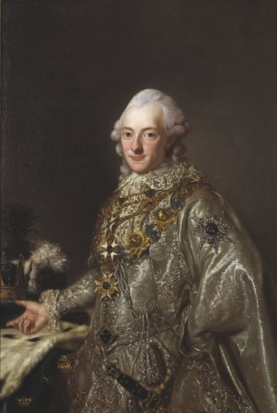 चार्ल्स XIII roi de Suede - स्वीडन के राजा चार्ल्स XIII (1748-1818), बेनामी का पोर्ट्रेट। तेल के रंगों से केन्वस पर बना चित्र। आयाम: 117x78 सेमी। राष्ट्रीय संग्रहालय स्टॉकहोम द्वारा अज्ञात कलाकार