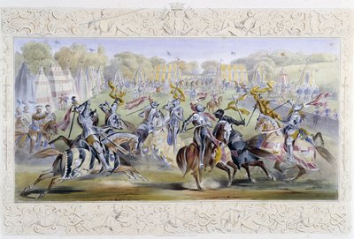 शेवालेरेस्क टूर्नामेंट - जे. व्हाटमैन द्वारा "" नाइट ऑफ इंग्लैंड" में, एड। टी. एम'लीन द्वारा अज्ञात कलाकार