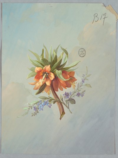 वॉलपेपर और वस्त्रों के लिए डिज़ाइन: फूल द्वारा Unknown artist