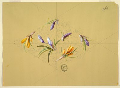 वॉलपेपर और वस्त्रों के लिए डिज़ाइन: फूल द्वारा Unknown artist