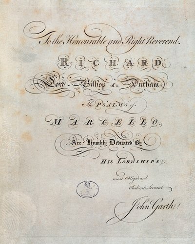 Benedetto Marcello द्वारा "" स्तोत्र "" के सामने द्वारा अज्ञात कलाकार