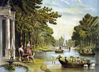 जनरल ला फेयेट (लाफायेट) (1757 - 1834) अपने ग्रीष्मकालीन निवास में। द्वारा अज्ञात कलाकार