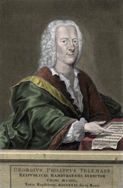 जॉर्ज फिलिप टेलीमैन (1681-1767), जर्मन संगीतकार। द्वारा अज्ञात कलाकार