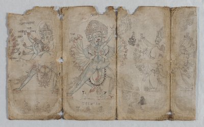 प्रतीकात्मक चित्र: वज्रवाराही के साथ चक्रशम्वर, नैरात्म्य के साथ हेवज्र, और यमंतका (छंद) द्वारा अज्ञात कलाकार