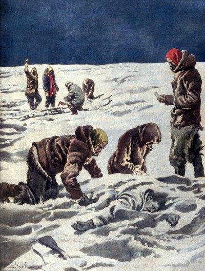 1930 में डॉ। हॉर्न के नार्वे के वैज्ञानिक अभियान में स्वीडिश खोजकर्ता सोलोमन एंड्री के अवशेष मिले द्वारा अज्ञात कलाकार