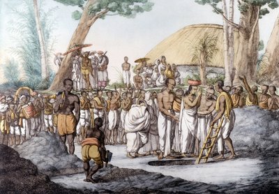 भारतीय संस्कृति और सभ्यता: विधवा जिसे उसके पति की कब्र पर जिंदा दफनाया जाता है, भारत द्वारा अज्ञात कलाकार