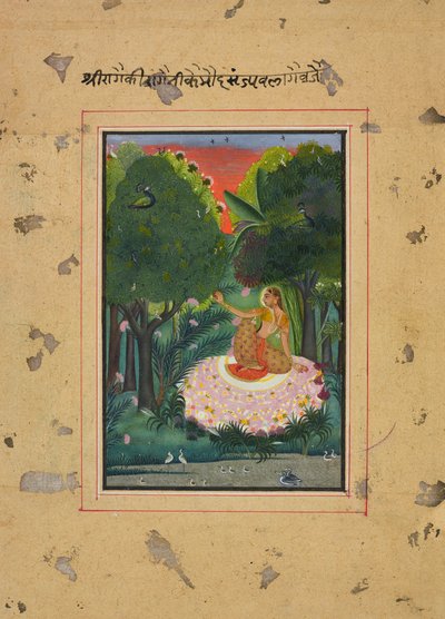 Kamod Ragini, folio from a emRagamalaem द्वारा अज्ञात कलाकार