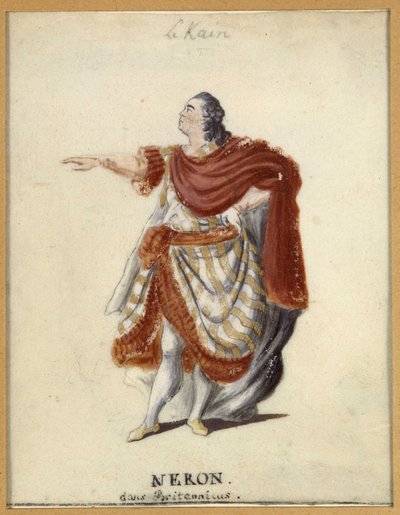 लेकेन (हेनरी लुइस कैन (हेनरी-लुई ले केन) (1729-1778) रैसीन के "ब्रिटानिकस" में नीरो के रूप में द्वारा अज्ञात कलाकार