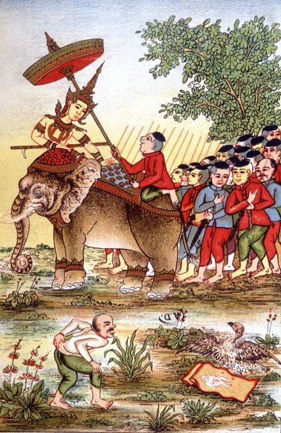 ऑगस्टस पावी, फ्रांसीसी खोजकर्ता और राजनयिक (1847 - 1925), 19वीं सदी के अंत में इंडोचाइना के लिए मिशन। पेरिस शहर की सजावटी कलाओं का पुस्तकालय। मैकियेट संग्रह। द्वारा अज्ञात कलाकार