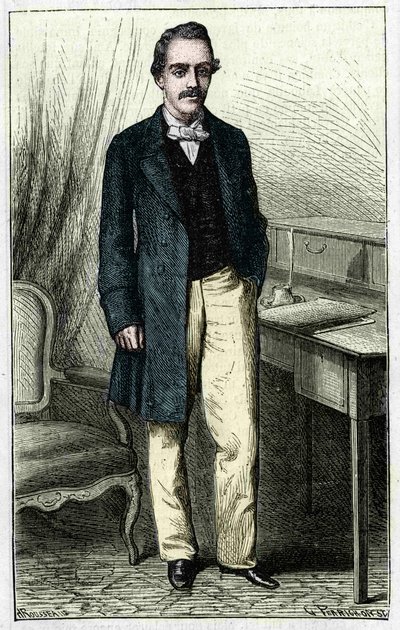 पॉल डू चिल्लू (1837-1903), इक्वेटोरियल अफ्रीका के फ्रांसीसी खोजकर्ता। द्वारा अज्ञात कलाकार