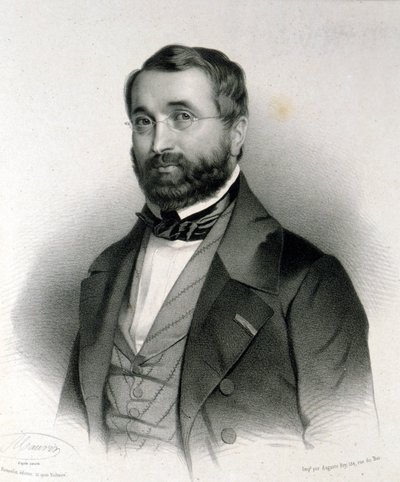एडोल्फ एडम (1803 - 1856), फ्रांसीसी संगीतकार का पोर्ट्रेट। द्वारा अज्ञात कलाकार