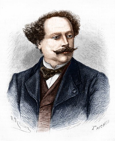 अलेक्जेंड्रे डुमास जूनियर का पोर्ट्रेट (1824-1895), फ्रांसीसी लेखक। द्वारा अज्ञात कलाकार
