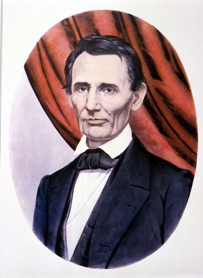 अमेरिकी राष्ट्रपति अब्राहम लिंकन का पोर्ट्रेट (1809 - 1865)। द्वारा अज्ञात कलाकार