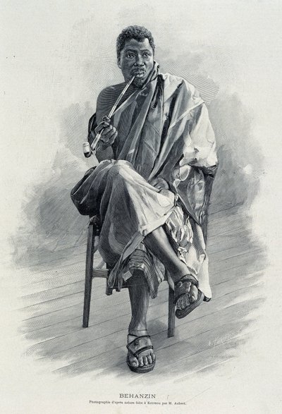 बेहानज़िन का पोर्ट्रेट (1844-1900), दाहोमी (वर्तमान बेनिन) के राजा। द्वारा अज्ञात कलाकार