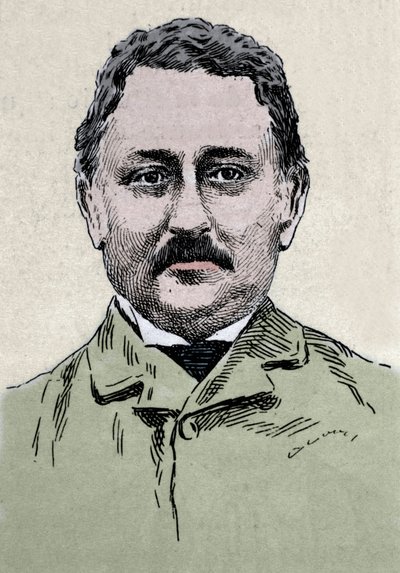 सेसिल जॉन रोड्स का पोर्ट्रेट (1853-1902) ब्रिटिश व्यवसायी और औपनिवेशिक प्रशासक। द्वारा अज्ञात कलाकार