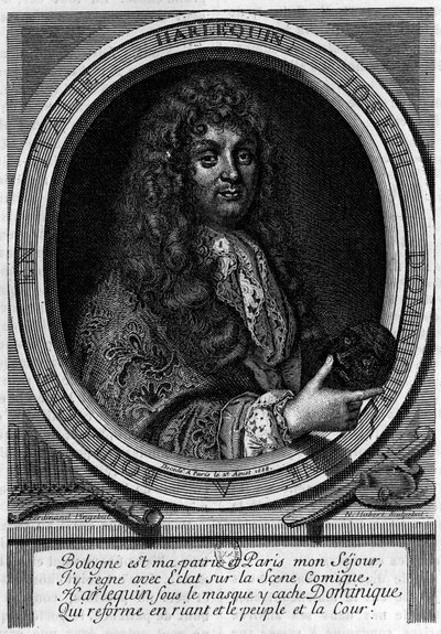 डोमिनिक (डोमेनिको ग्यूसेप) बियानकोली (1640-1688) अभिनेता का पोर्ट्रेट, उन्होंने हरलेक्विन (अरलेचिनो) के चरित्र का निर्माण किया जो उन्होंने किया था। वह उस मंडली का हिस्सा थे जिसे माजरीन 1660 में कॉमेडी-इटालियन में पेरिस लाया था। द्वारा अज्ञात कलाकार