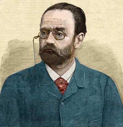 एमिल ज़ोला का पोर्ट्रेट (1840-1902) फ्रांसीसी लेखक। द्वारा अज्ञात कलाकार