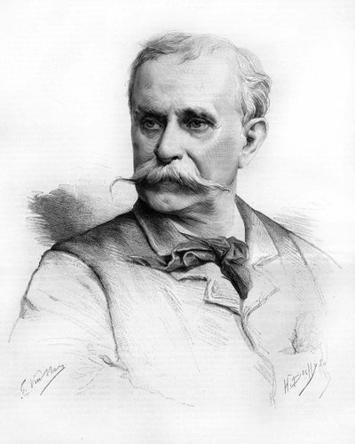 अर्नेस्ट रेयर का पोर्ट्रेट। फ्रांसीसी संगीतकार (1823 से 1909) एमजी वुइलियर द्वारा ड्राइंग। द्वारा अज्ञात कलाकार