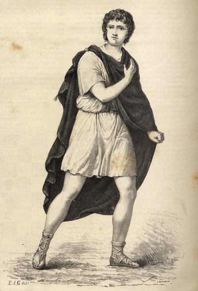फ्रेंकोइस-जोसेफ (फ्रेंकोइस जोसेफ) तल्मा (1763-1826), फ्रांसीसी अभिनेता का पोर्ट्रेट। 19वीं सदी की नक्काशी। द्वारा अज्ञात कलाकार