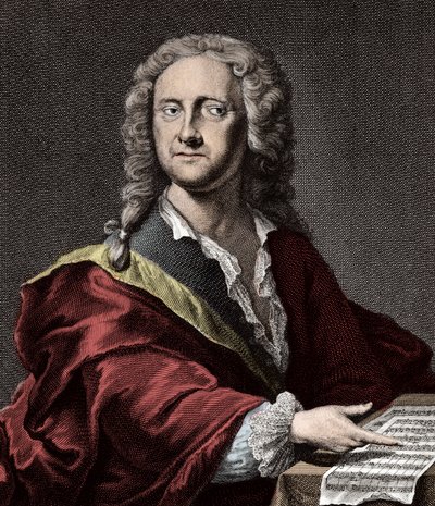 जॉर्ज फिलिप टेलीमैन का पोर्ट्रेट (1681 -1767), जर्मन संगीतकार द्वारा अज्ञात कलाकार