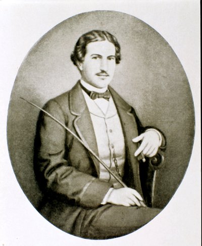 Giuseppe Garibaldi की दूसरी पत्नी Giuseppina Raimondi के प्रेमी Gigio Caroli का पोर्ट्रेट। निजी संग्रह द्वारा अज्ञात कलाकार