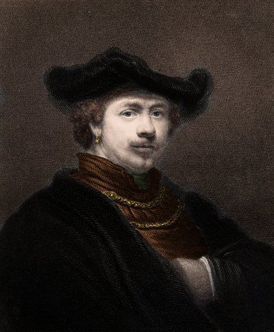हर्मेनज़ून वैन रिजन रेम्ब्रांट (1606-1669) का चित्र, डच चित्रकार - हार्मेंसज़ून वान रिजन रेम्ब्रांट 1606-1669 - उत्कीर्णन - 19वीं शताब्दी द्वारा अज्ञात कलाकार