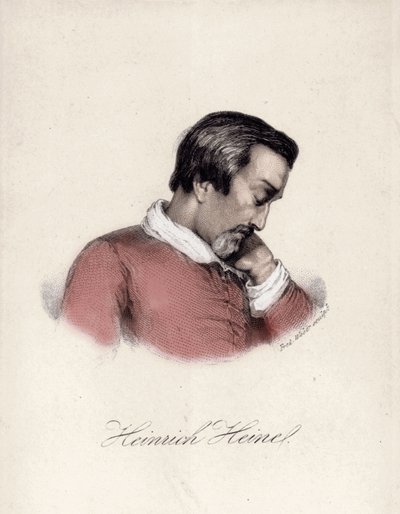 हेनरिक हेन का पोर्ट्रेट (1797-1856), जर्मन लेखक। द्वारा अज्ञात कलाकार