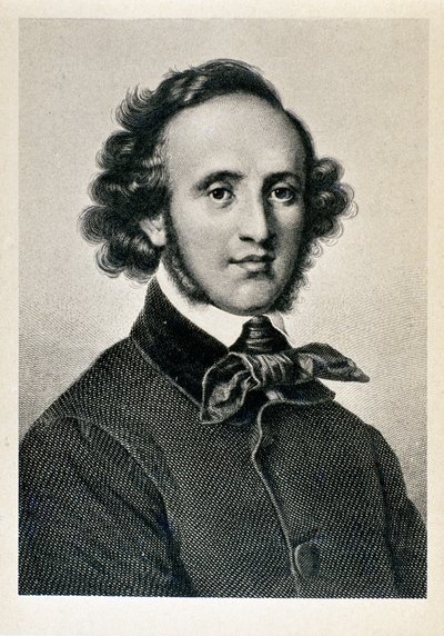 जैकब लुडविग फेलिक्स मेंडेलसोहन बार्थोल्डी (1809-1847), जर्मन कंडक्टर और संगीतकार का पोर्ट्रेट। 1 9वीं शताब्दी के जिएसेपे वर्डी कंज़र्वेटरी लाइब्रेरी, मिलान का लिथोग्राफ © लुइसा रिकियारिनी / लीमेज द्वारा अज्ञात कलाकार
