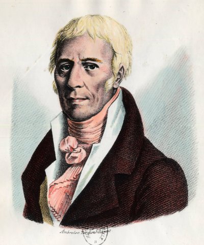 जीन बैप्टिस्ट लैमार्क का पोर्ट्रेट (1744-1829), फ्रांसीसी प्रकृतिवादी। 19वीं सदी की नक्काशी। निजी संग्रह। द्वारा अज्ञात कलाकार