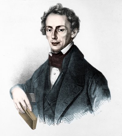 जोहान क्रिश्चियन डॉपलर का पोर्ट्रेट (1803-1853)। ऑस्ट्रियाई भौतिक विज्ञानी। 19वीं सदी की नक्काशी। द्वारा अज्ञात कलाकार