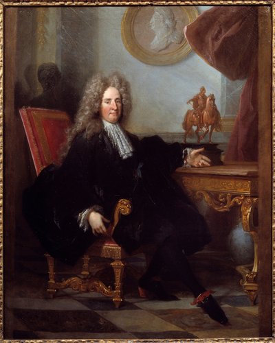 जूल्स हार्डौइन मंसर्ट (1646-1708) का पोर्ट्रेट राजा लुई XIV बेनामी पेंटिंग की इमारतों के वास्तुकार और अधीक्षक। 1700 पेरिस, सजावटी कला द्वारा अज्ञात कलाकार