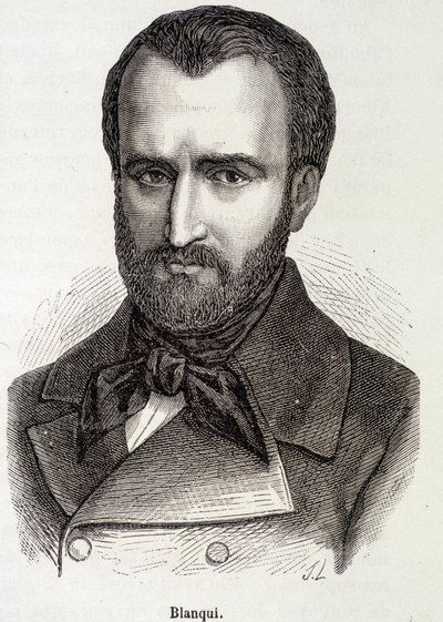 लुई अगस्टे का पोर्ट्रेट (लुई-अगस्टे) ब्लैंकी (1805-1881) फ्रांसीसी समाजवादी और क्रांतिकारी सिद्धांतकार द्वारा अज्ञात कलाकार